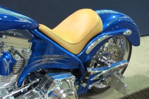 motorcycle with custom seat